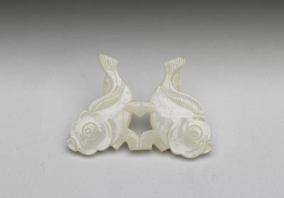 图片[2]-Jade pei pendant with paired fish pattern, Qing dynasty (1644-1911)-China Archive